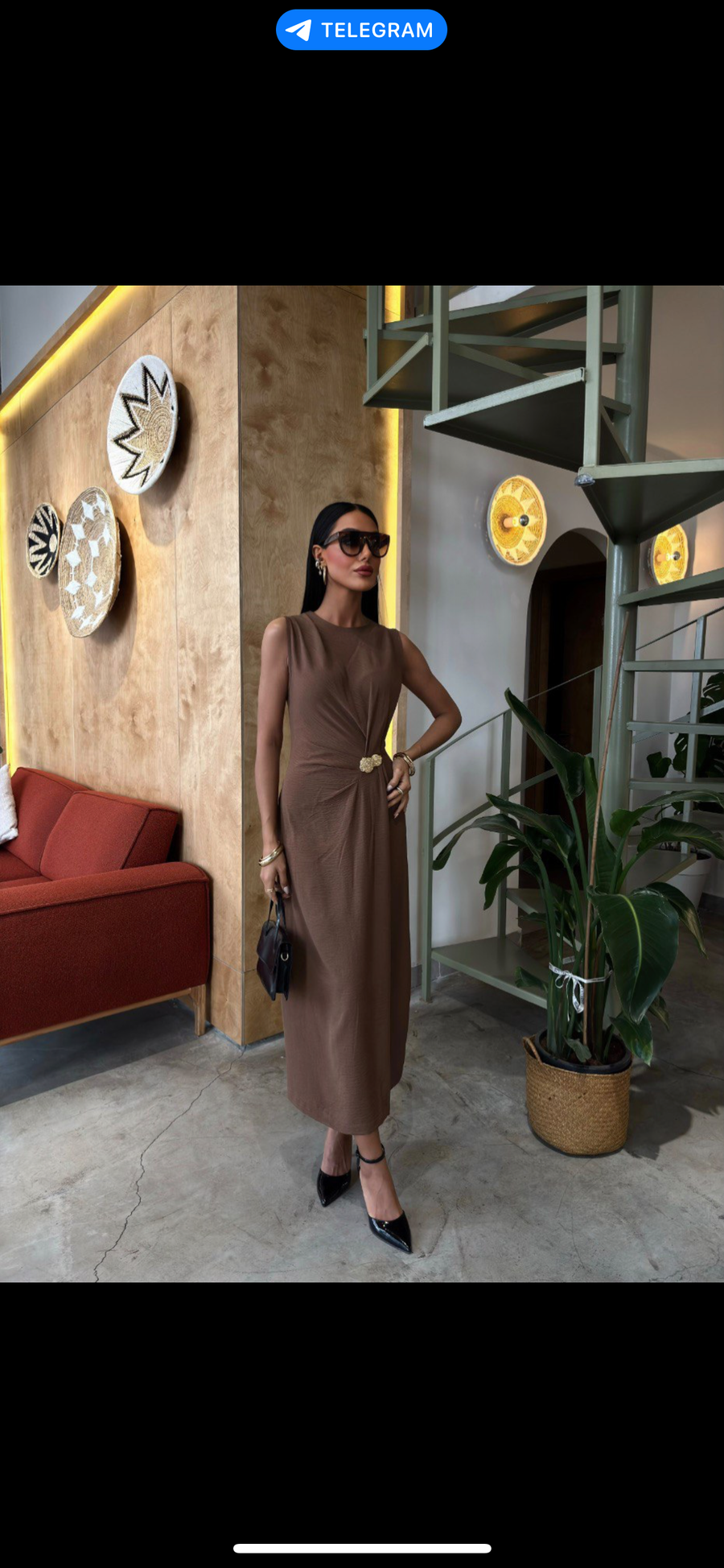 Elise dress dark brown