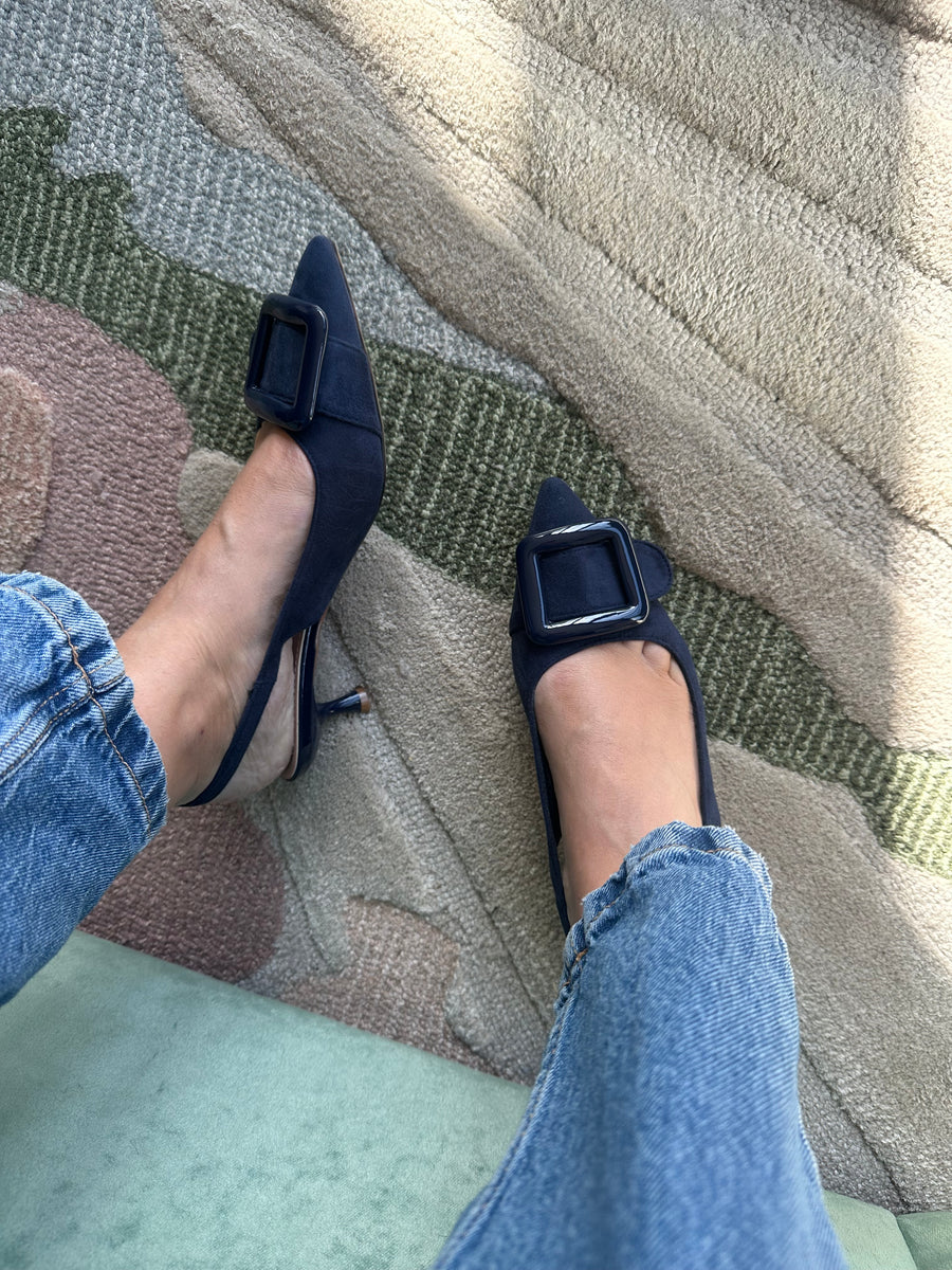 Amanda suede kitten heels